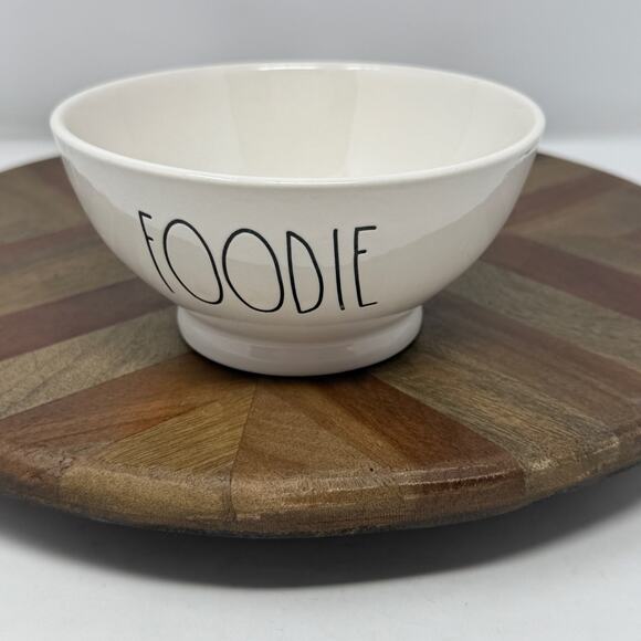 Rae Dunn Artisan Collection By Magenta FOODIE White Ceramic Farmhouse Bowl - Picture 1 of 7